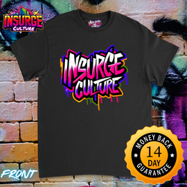 Insurge Culture Graffiti Logo Half Sleeve Shirt Unisex Adult